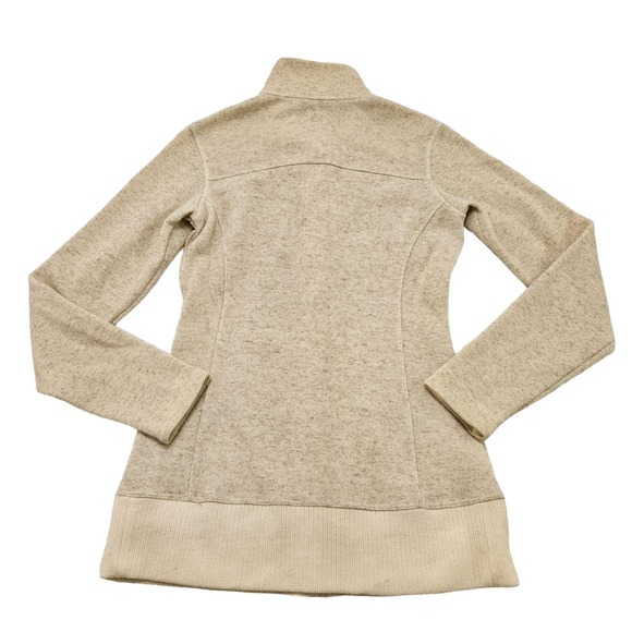 Mountain‎ Hardwear Women's Sarafin Oatmeal Button Up Wool Blend Sweater. Size XS - Picture 6 of 8